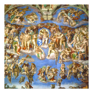 Den senaste domen, Sistine Chapel av Michelangelo Fototryck