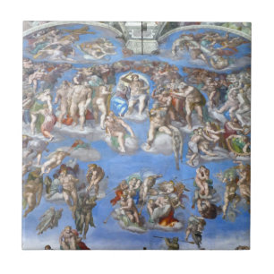 Den senaste domen, Sistine Chapel - keramiskt plat Kakelplatta