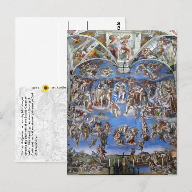 Den senaste domen - Sistine Chapel, Vatikanstaten Vykort (Fram/baksida)