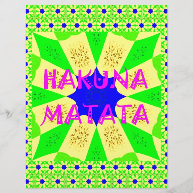 Den senaste Hakuna Matata-fina Fantastisk Design C (Framsida)
