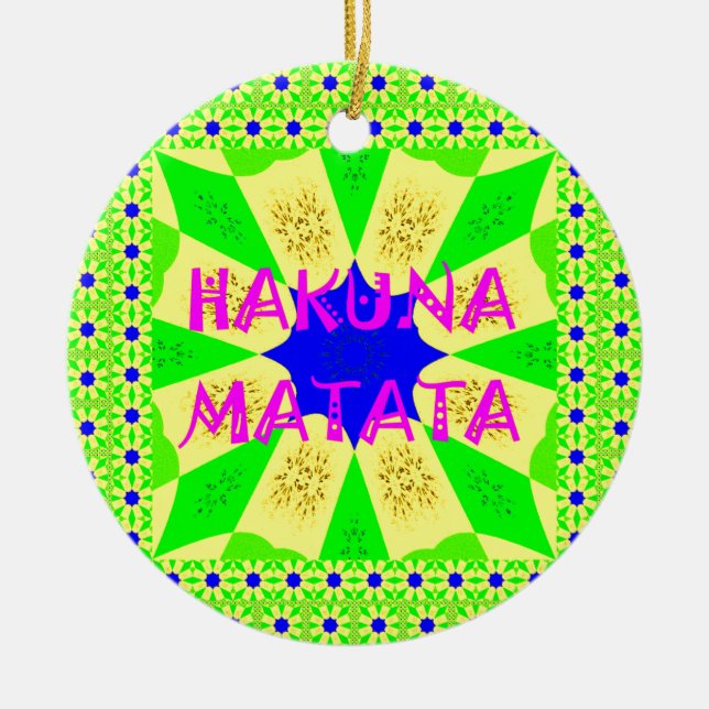 Den senaste Hakuna Matata-fina Fantastisk Design C Julgransprydnad Keramik (Framsidan)