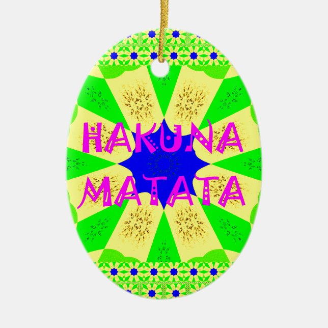 Den senaste Hakuna Matata-fina Fantastisk Design C Julgransprydnad Keramik (Framsidan)