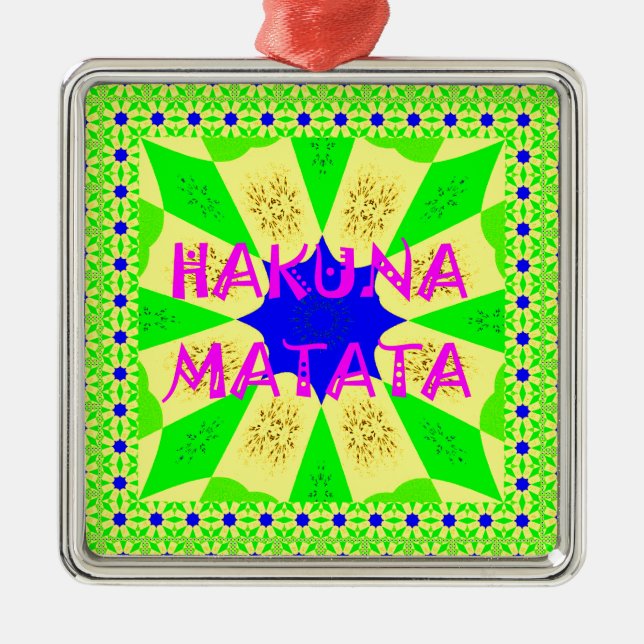 Den senaste Hakuna Matata-fina Fantastisk Design C Julgransprydnad Metall (Framsidan)