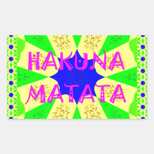 Den senaste Hakuna Matata-fina Fantastisk Design C Rektangulärt Klistermärke