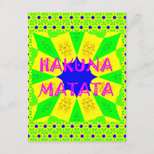 Den senaste Hakuna Matata-fina Fantastisk Design C Vykort