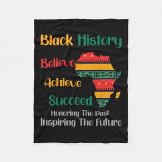 Den senaste inspirerande framtida svarta historikm fleecefilt