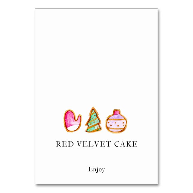 Den senaste matmärkningens julomsbyte bordsnummer (Framsidan)