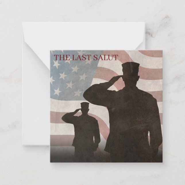 DEN SENASTE SALUFÖRINGSVINTAGEN ANTECKNINGSKORT (Framsida)