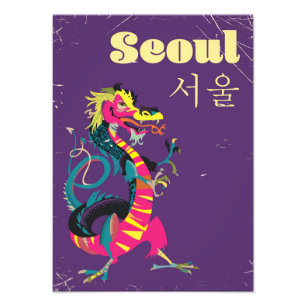 Den Seoul sydkoreanen reser affischen Fototryck