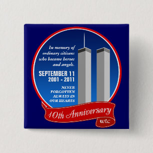 Den September 11 - 10th årsdagen - hjältar & Knapp