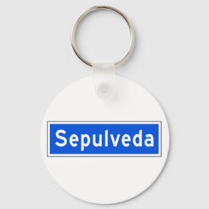 Den Sepulveda boulevarden, Los Angeles, CA-gata Nyckelring