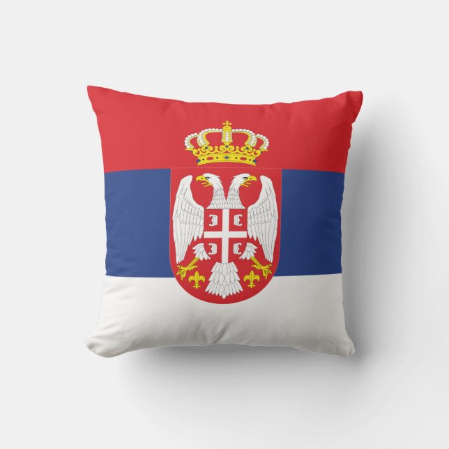 Den Serbia flagga kudder Kudde (Framsida)
