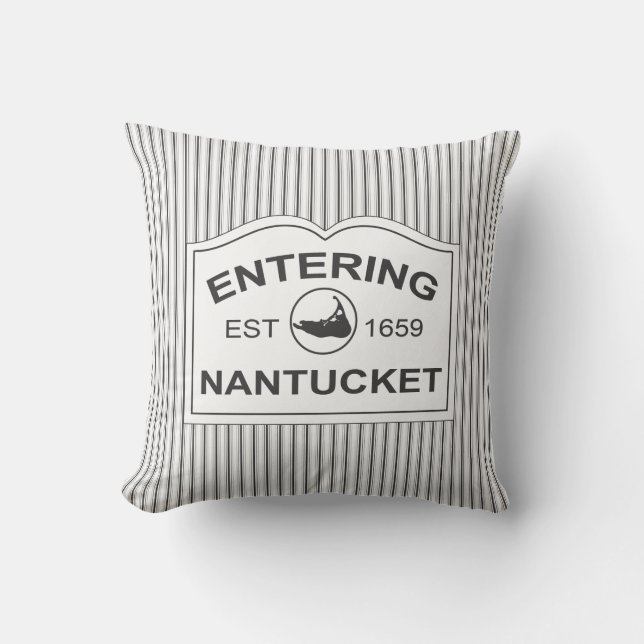 Den shabby chicNantucket välkomnandet undertecknar Kudde (Framsida)