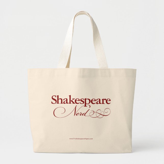 Den Shakespeare Nerdtotot hänger lös Jumbo Tygkasse (Framsidan)