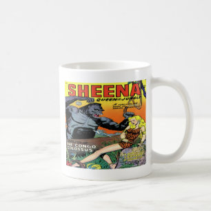 Den Sheena drottningen av klassikern för djungeln Kaffemugg