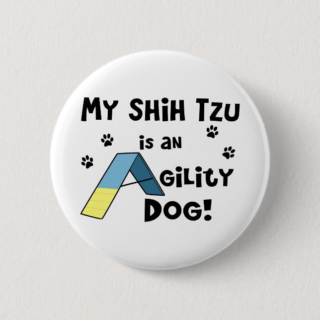 Den Shih Tzu Agilityhunden knäppas Knapp (Framsida)