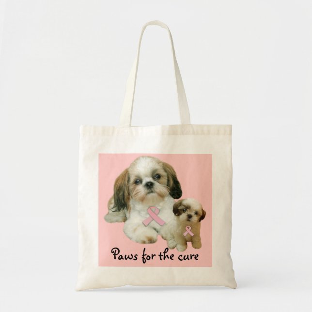 Den Shih Tzu bröstcancertotot hänger lös Tygkasse (Framsidan)