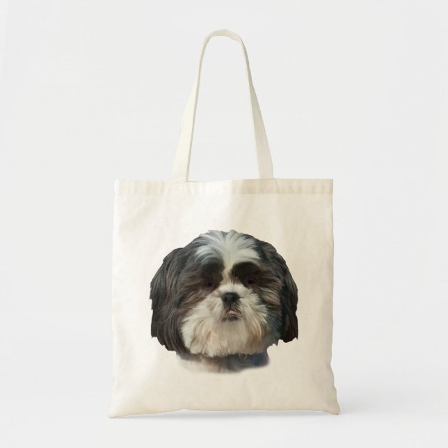 Den Shih Tzu hunden hänger lös Tygkasse (Framsidan)