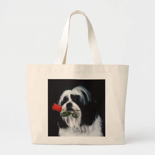 Den Shih Tzu hunden Jumbo Tygkasse (Framsidan)