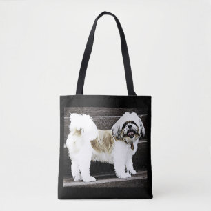 Den Shih Tzu totot hänger lös Tygkasse