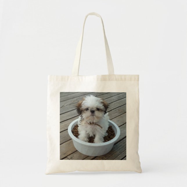 Den Shih Tzu valptotot hänger lös Tygkasse (Framsidan)