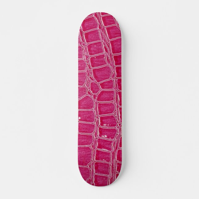 Den shock rosaCroc krokodilen flår Skateboard Bräda 21,5 Cm (Framsida)