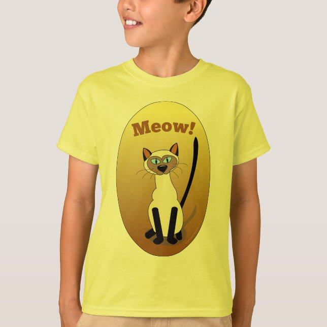 Den Siamese katten lurar skjortan Tee Shirt (Framsida)