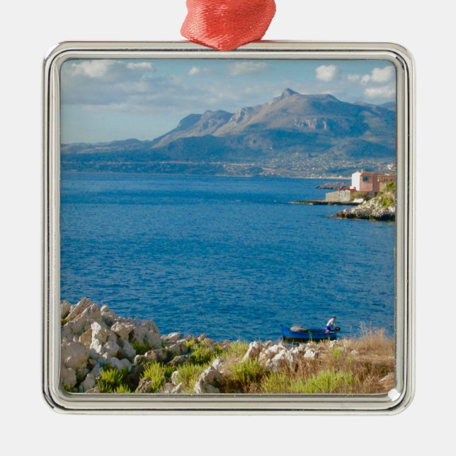 Den Sicilian fiskaren Julgransprydnad Metall (Framsidan)