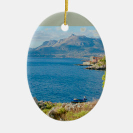 Den sicilianska fiskaren julgransprydnad keramik