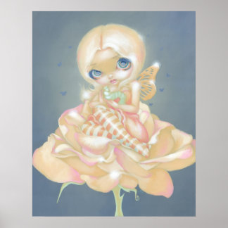 Den sick Ro ART-utskriften av fantasinablomman Poster