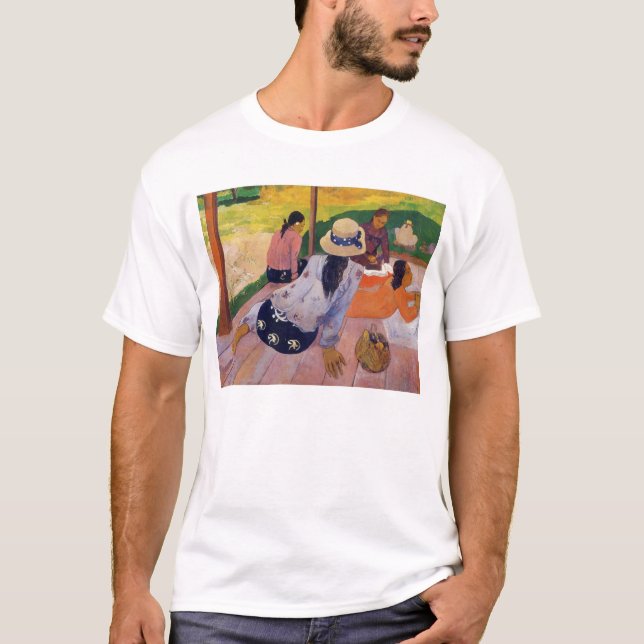 "Den Siesta" - Paul Gauguin T-tröja Tee Shirt (Framsida)