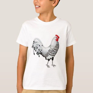 Den silver Spangled Hamburg tuppen lurar T-tröja T Shirt
