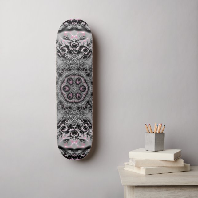 Den Silverne Fraktalträdgården Mini Skateboard Bräda 18,5 Cm (Väggkonst)