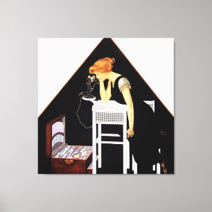 Den silverne kistan av C Coles Phillips Canvastryck