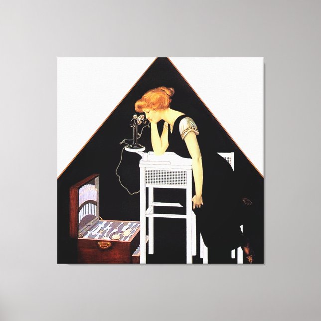 Den silverne kistan av C Coles Phillips Canvastryck (Framsida)