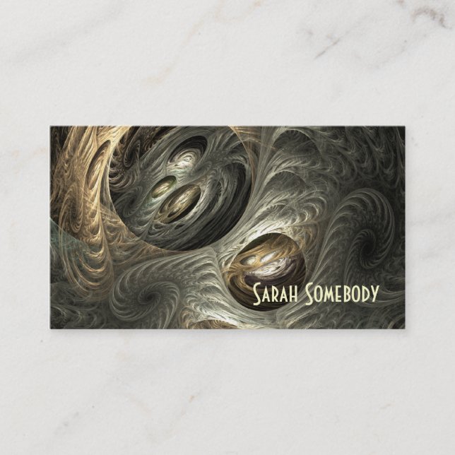 Den silvriga guld- tunnelfractalen profilerar visitkort (Framsida)