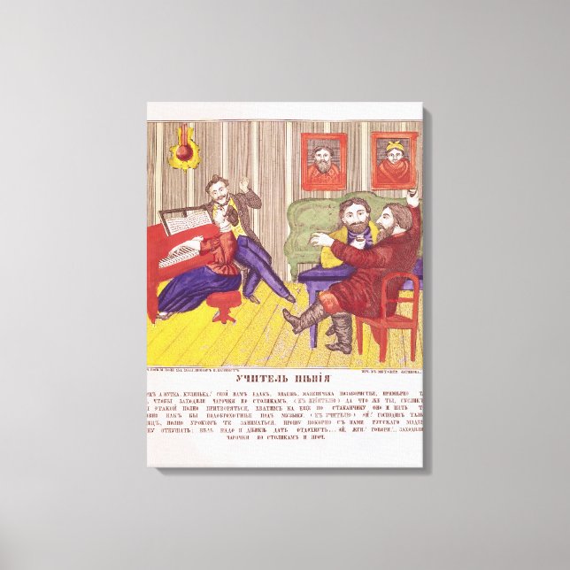 Den singing Lesson Canvastryck (Framsida)