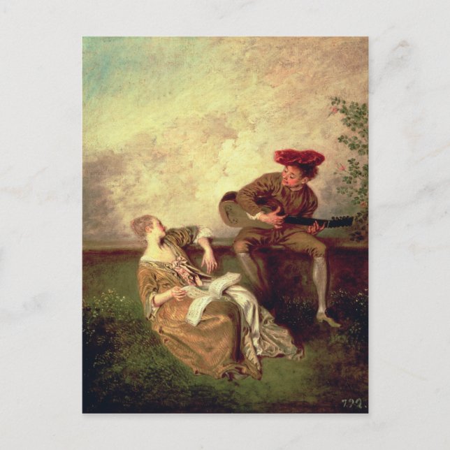 Den singing Lesson Vykort (Framsida)