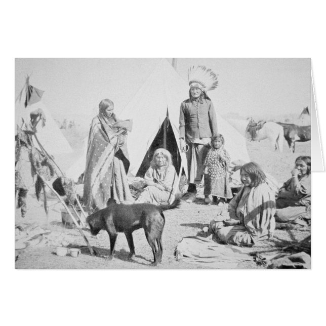 Den Sioux reservationen på gräset Ridge, South Hälsningskort (Framsidan Horizontal)