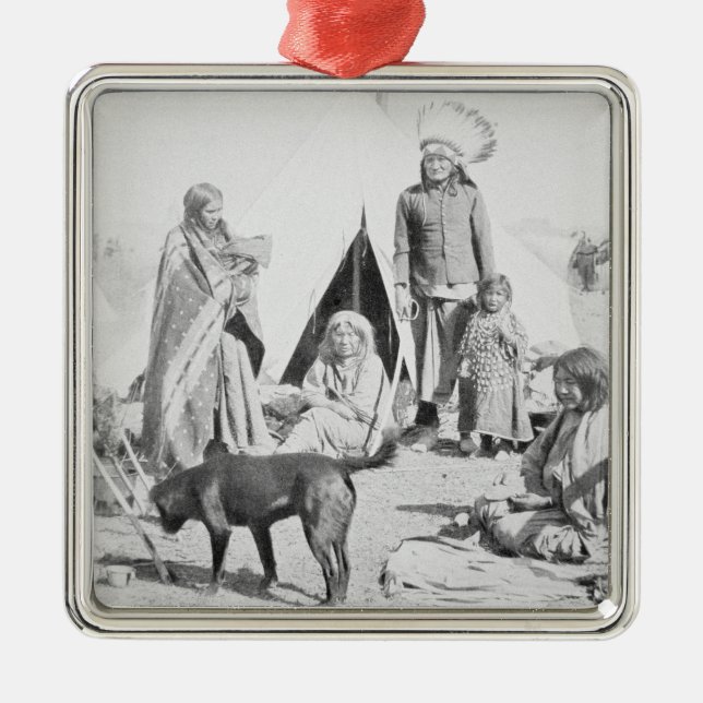 Den Sioux reservationen på gräset Ridge, South Julgransprydnad Metall (Framsidan)