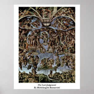Den sist bedömningen av Michelangelo Buonarroti Poster