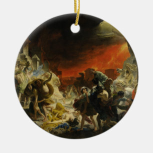 Den sist dagen av Pompeii av Karl Briullov Julgransprydnad Keramik