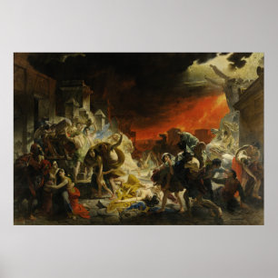 Den sist dagen av Pompeii av Karl Briullov Poster