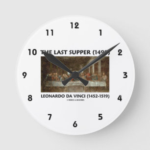 Den sist kvällsmålet (1498) vid Leonardo Da Vinc Rund Klocka