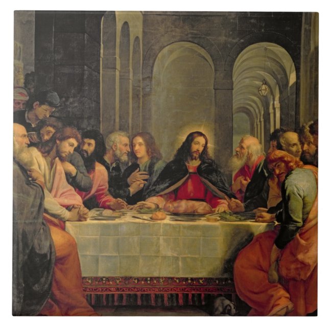 Den sist kvällsmålet 2 kakelplatta (Framsidan)