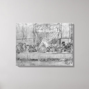 Den sist kvällsmålet, efter fresco vid Leonardo Canvastryck