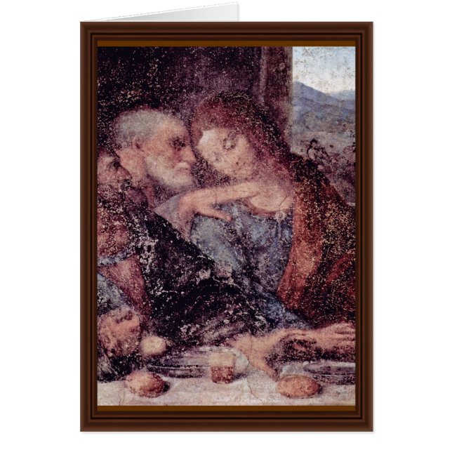 Den sist kvällsmålet specificerar vid Leonardo Da Hälsningskort (Framsidan)
