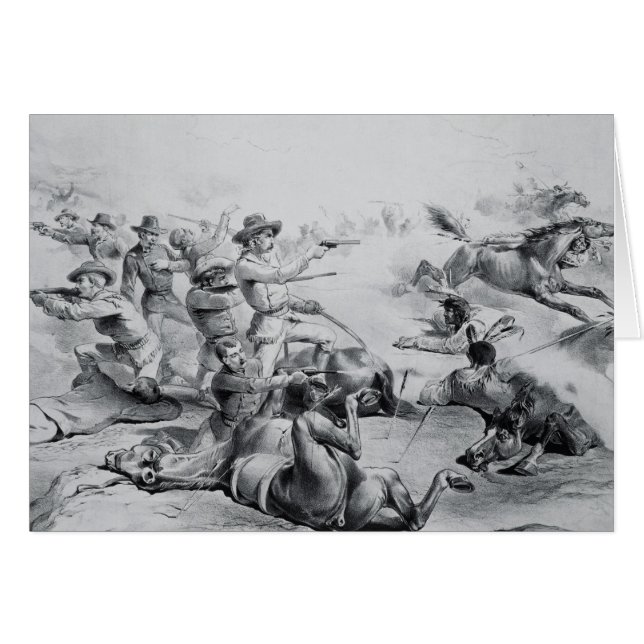 Den sist striden av General Custer Hälsningskort (Framsidan Horizontal)