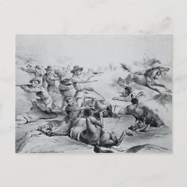 Den sist striden av General Custer Vykort (Framsida)