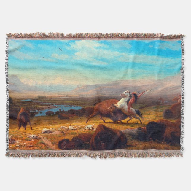 Den sista av Buffalo Albert Bierstadt 1888 Filt (Framsidan)